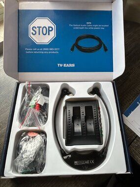 TV Ears Digital Wireless Headset System 11741 Voice Clarifying for Seniors